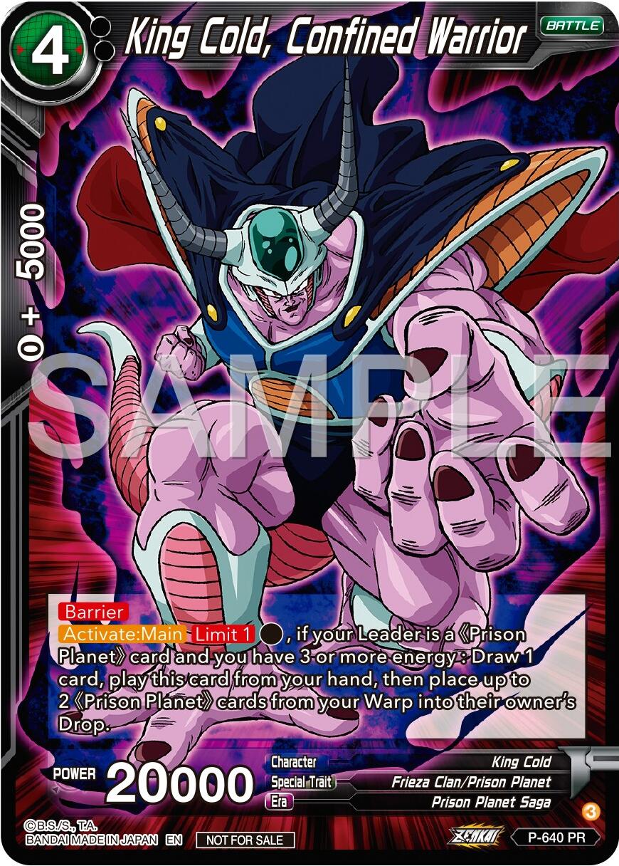 King Cold, Confined Warrior (Zenkai Series Tournament Pack Vol.9) (P-640) [Promotion Cards] | Tables and Towers