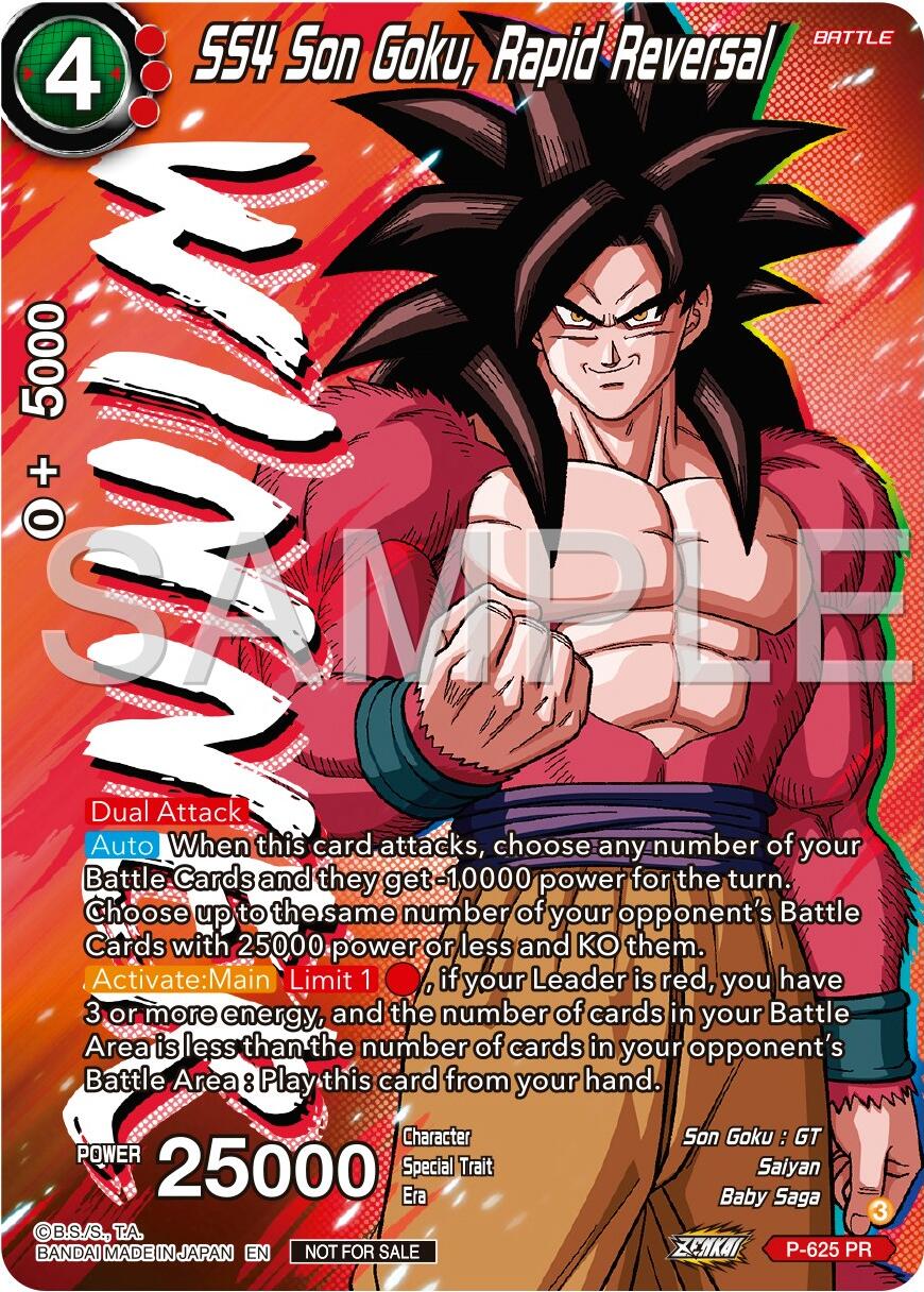 SS4 Son Goku, Rapid Reversal (Zenkai Series Tournament Pack Vol.9) (Winner) (P-625) [Promotion Cards] | Tables and Towers