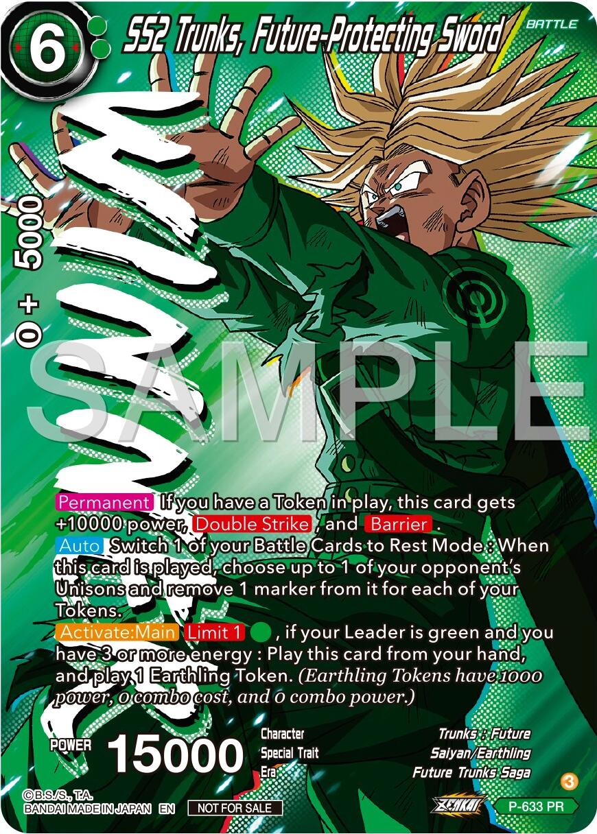 SS2 Trunks, Future-Protecting Sword (Zenkai Series Tournament Pack Vol.9) (Winner) (P-633) [Promotion Cards] | Tables and Towers