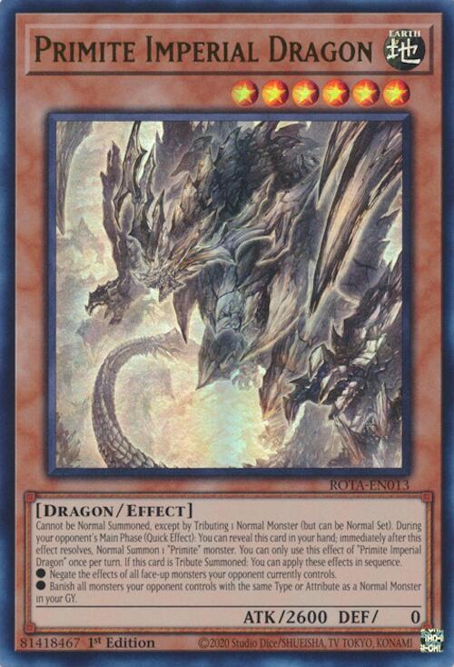 Primite Imperial Dragon [ROTA-EN013] Ultra Rare | Tables and Towers