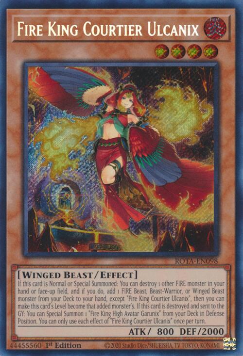 Fire King Courtier Ulcanix [ROTA-EN098] Secret Rare | Tables and Towers