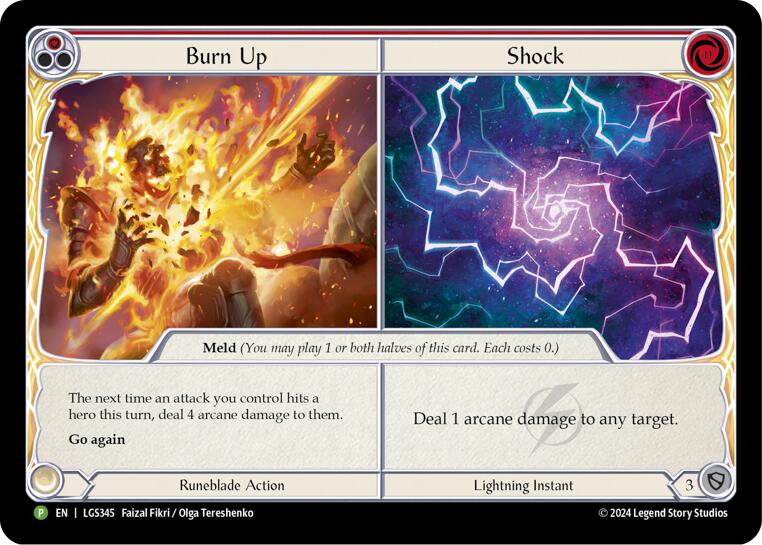 Burn Up // Shock - LGS345 [LGS345] (Promo)  Cold Foil | Tables and Towers