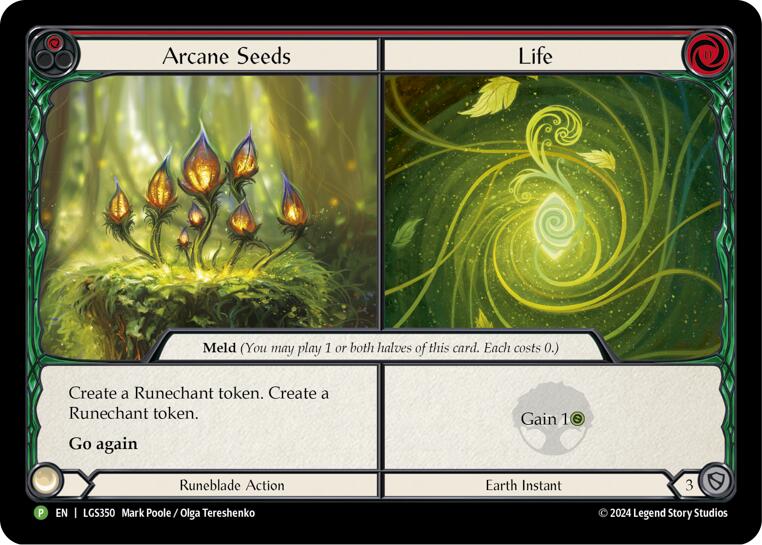 Arcane Seeds // Life - LGS350 [LGS350] (Promo)  Cold Foil | Tables and Towers