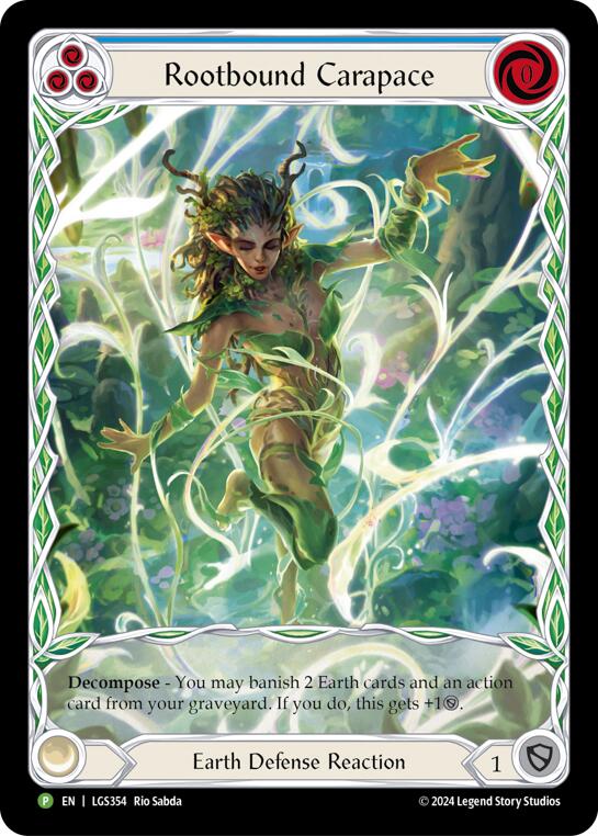 Rootbound Carapace (Blue) (Extended Art) - LGS354 [LGS354] (Promo)  Rainbow Foil | Tables and Towers