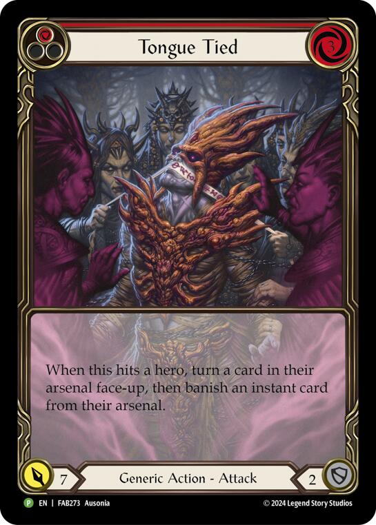 Tongue Tied (Extended Art) - FAB273 [FAB273] (Promo)  Rainbow Foil | Tables and Towers
