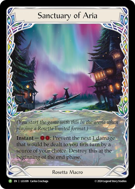 Sanctuary of Aria (Extended Art) - LGS309 [LGS309] (Promo)  Cold Foil | Tables and Towers