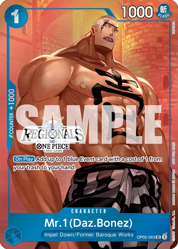 Mr.1 (Daz.Bonez) (Online Regional 2024 Vol. 3) [One Piece Promotion Cards] | Tables and Towers