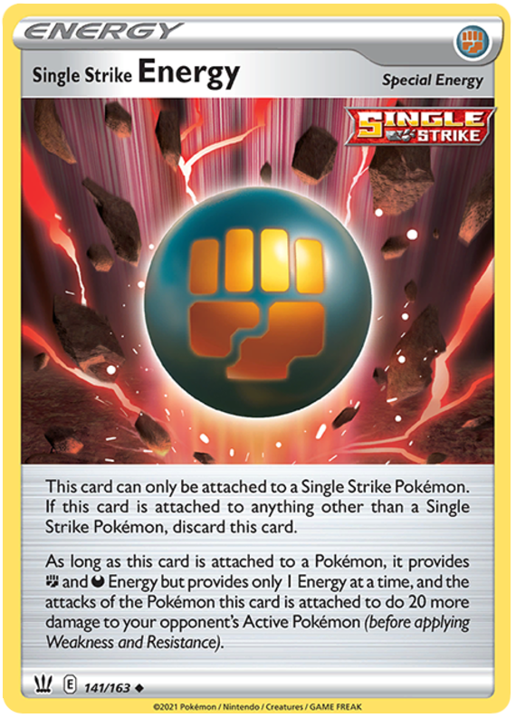 Single Strike Energy (141/163) [Sword & Shield: Battle Styles] | Tables and Towers