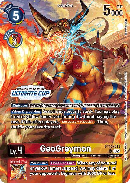 GeoGreymon [BT13-012] (Ultimate Cup 2024) [Versus Royal Knights Booster] | Tables and Towers