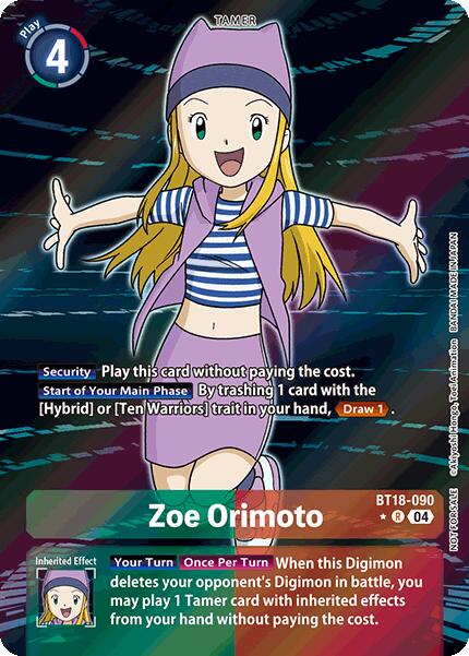 Zoe Orimoto [BT18-090] (Release Special Booster 2.0: Box Promotion Pack) [Release Special Booster 2.0] | Tables and Towers