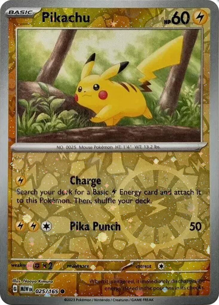 Pikachu (025/165) (Cosmos Holo) (Costco Exclusive) [Miscellaneous Cards] | Tables and Towers