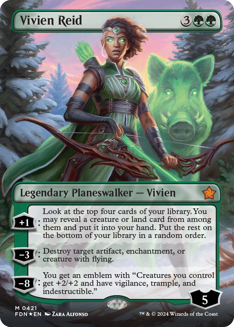 Vivien Reid (Borderless) (Mana Foil) [Foundations] | Tables and Towers