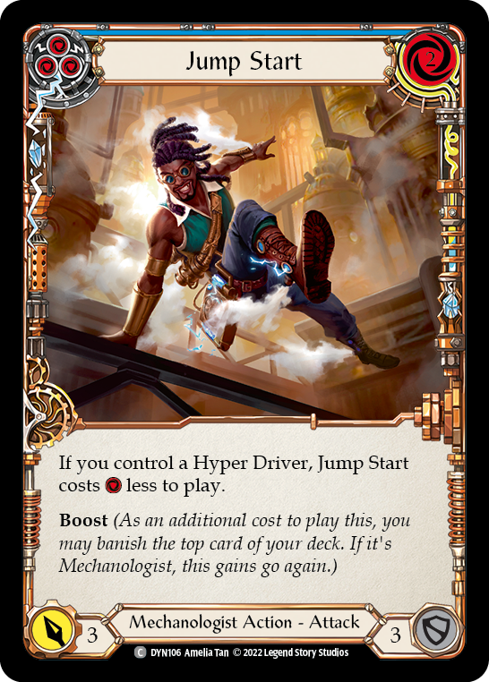 Jump Start (Blue) [DYN106] (Dynasty)  Rainbow Foil | Tables and Towers