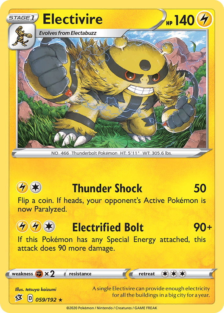 Electivire (059/192) [Sword & Shield: Rebel Clash] | Tables and Towers