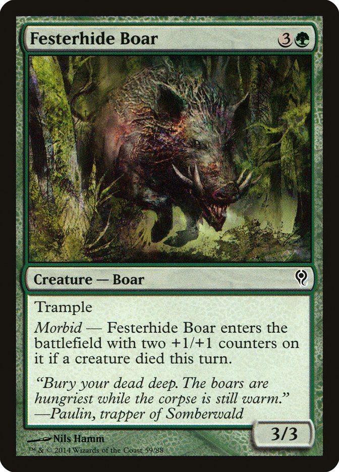 Festerhide Boar [Duel Decks: Jace vs. Vraska] | Tables and Towers