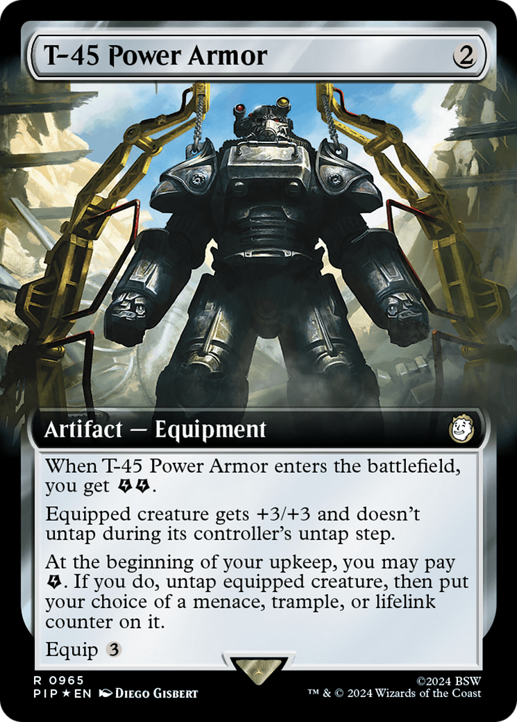 T-45 Power Armor (Extended Art) (Surge Foil) [Fallout] | Tables and Towers