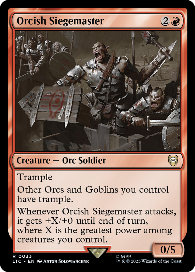 Orcish Siegemaster [The Lord of the Rings: Tales of Middle-Earth Commander] | Tables and Towers