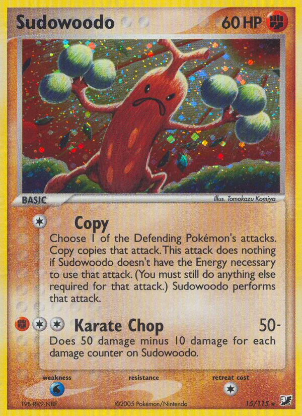 Sudowoodo (15/115) [EX: Unseen Forces] | Tables and Towers