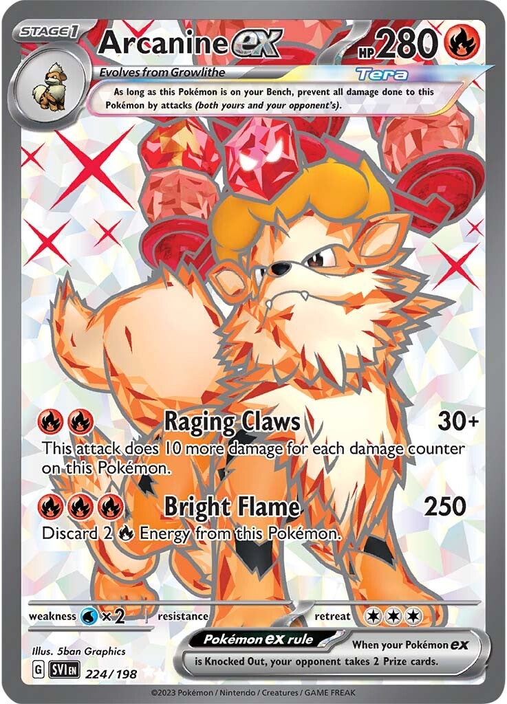 Arcanine ex (224/198) [Scarlet & Violet: Base Set] | Tables and Towers