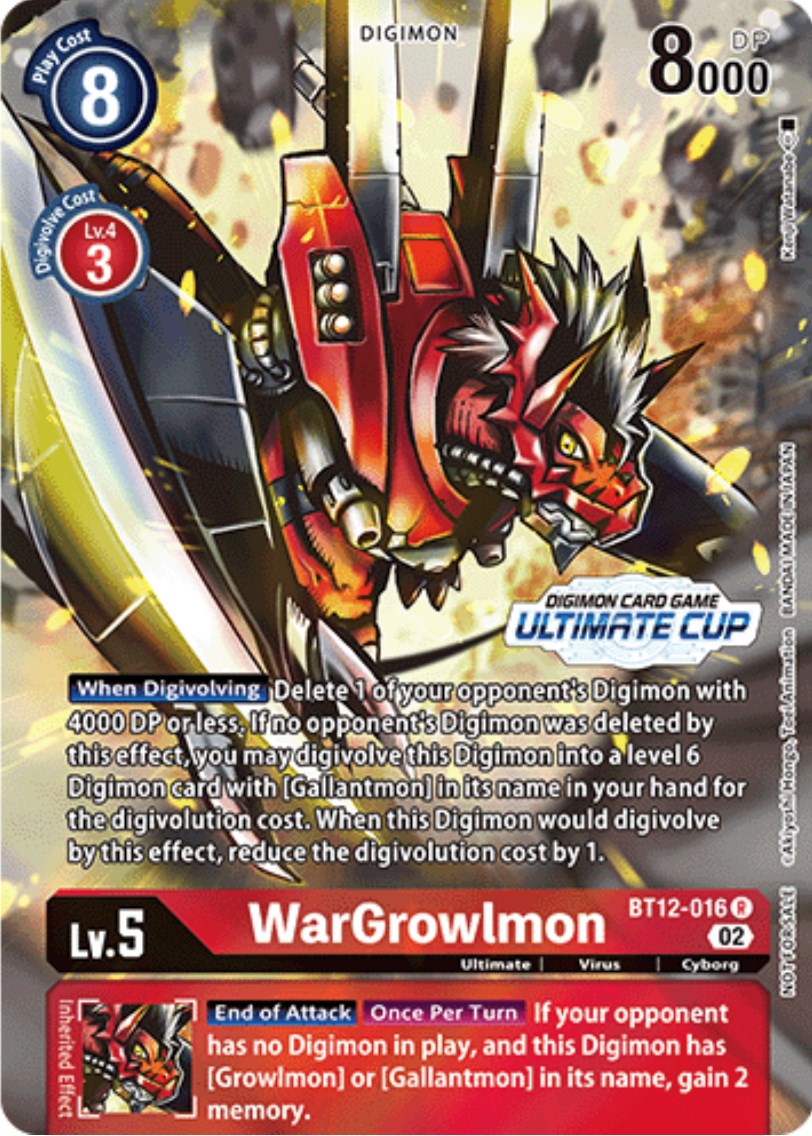 WarGrowlmon [BT12-016] (Ultimate Cup) [Across Time Promos] | Tables and Towers