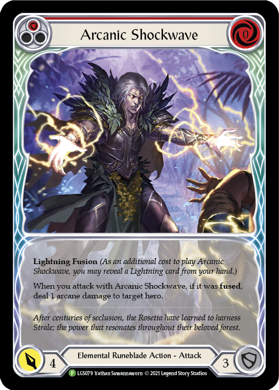 Arcanic Shockwave (Red Extended Art) [LGS079] (Promo)  Rainbow Foil | Tables and Towers