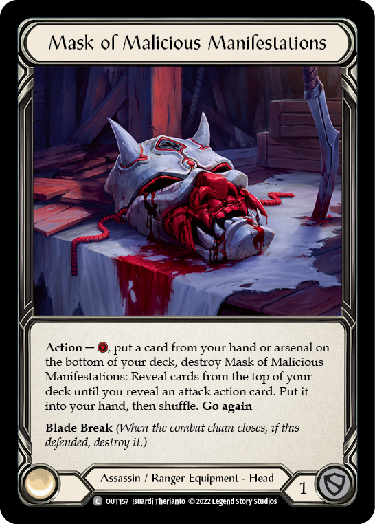 Mask of Malicious Manifestations [OUT157] (Outsiders)  Cold Foil | Tables and Towers