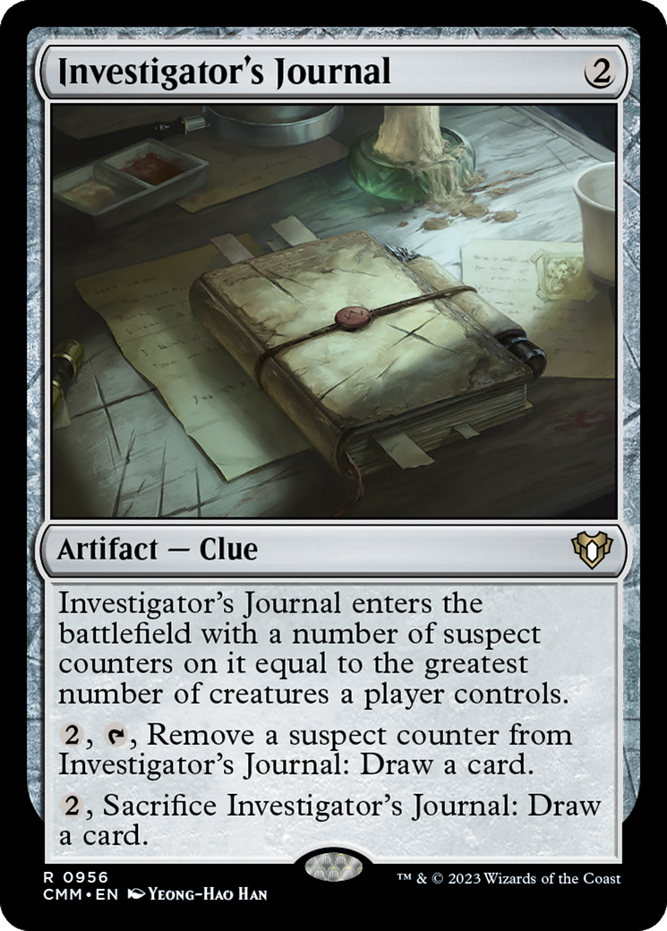 Investigator's Journal [Commander Masters] | Tables and Towers