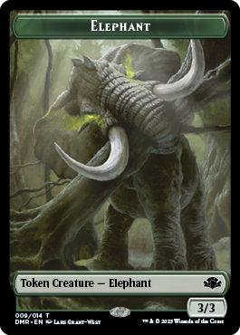 Elephant // Cat (003) Double-Sided Token [Dominaria Remastered Tokens] | Tables and Towers