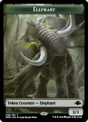 Elephant // Construct Double-Sided Token [Dominaria Remastered Tokens] | Tables and Towers