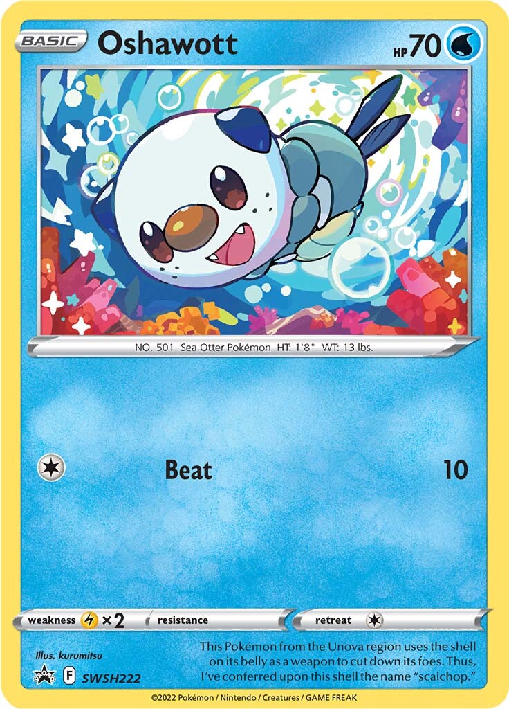 Oshawott (SWSH222) [Sword & Shield: Black Star Promos] | Tables and Towers