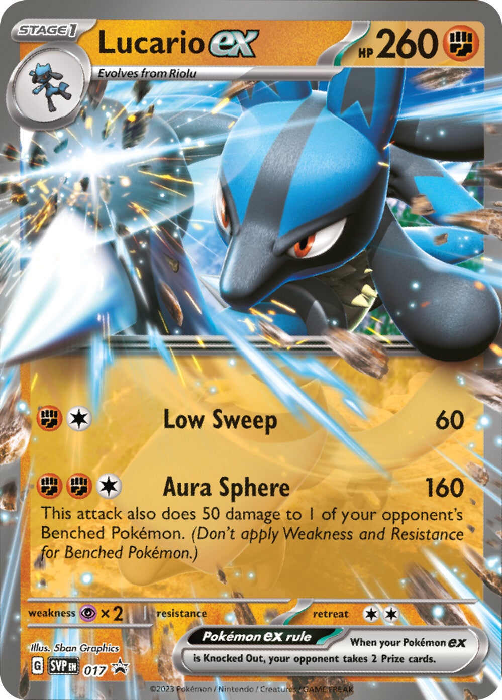 Lucario ex (017) [Scarlet & Violet: Black Star Promos] | Tables and Towers