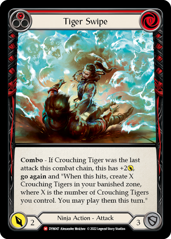 Tiger Swipe [DYN047] (Dynasty)  Rainbow Foil | Tables and Towers