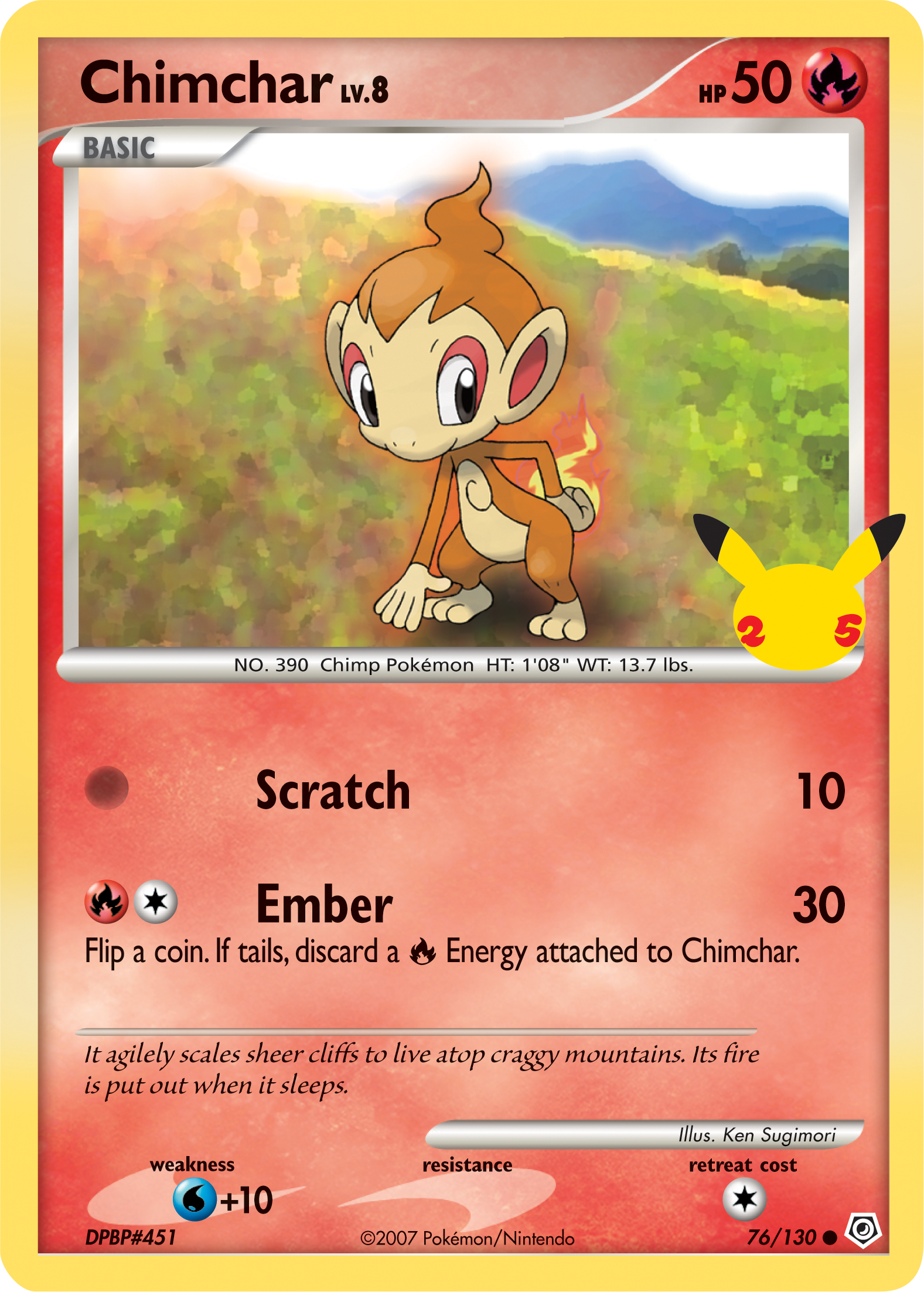 Chimchar (76/130) (Jumbo Card) [First Partner Pack] | Tables and Towers