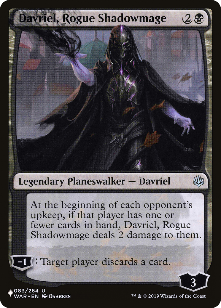 Davriel, Rogue Shadowmage [The List Reprints] | Tables and Towers