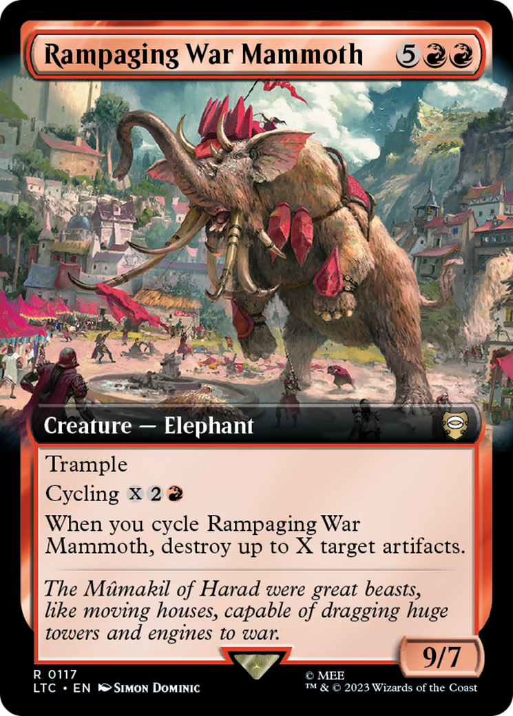 Rampaging War Mammoth (Extended Art) [The Lord of the Rings: Tales of Middle-Earth Commander] | Tables and Towers