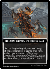 Bounty: Eriana, Wrecking Ball // Bounty Rules Double-Sided Token [Outlaws of Thunder Junction Commander Tokens] | Tables and Towers