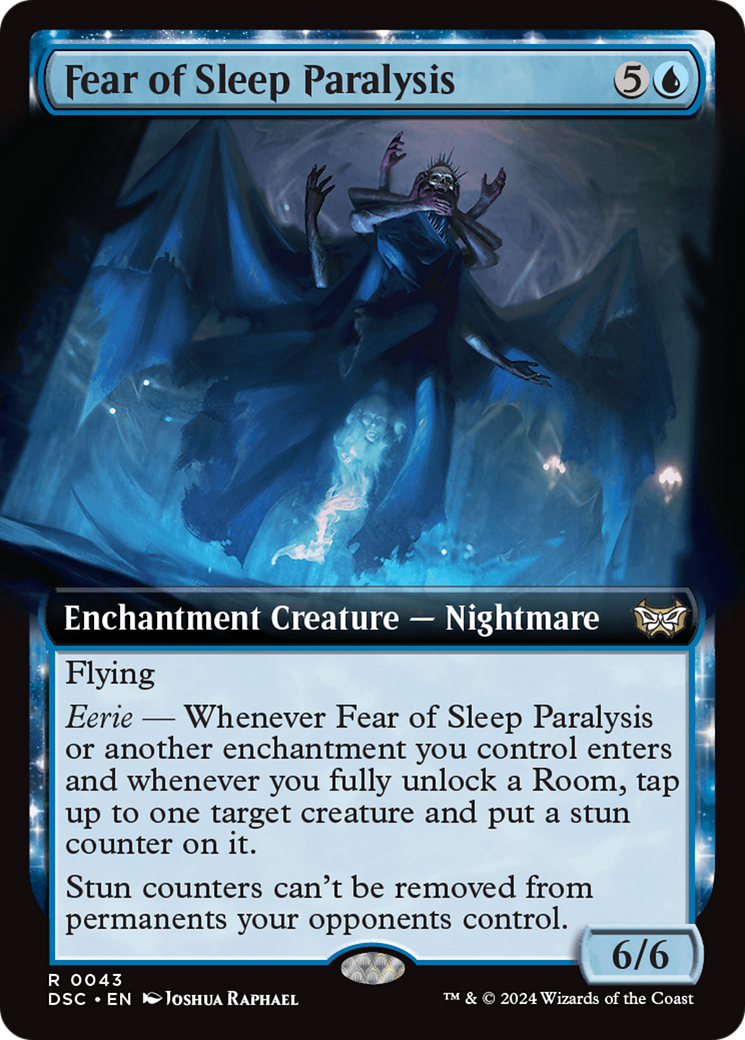 Fear of Sleep Paralysis (Extended Art) [Duskmourn: House of Horror Commander] | Tables and Towers