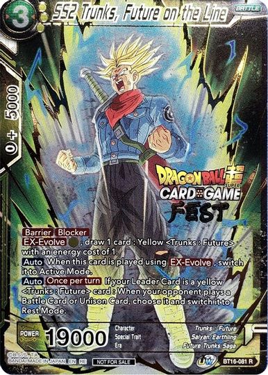 SS2 Trunks, Future on the Line (Card Game Fest 2022) (BT16-081) [Tournament Promotion Cards] | Tables and Towers