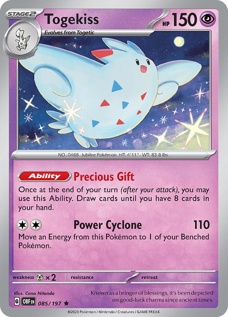 Togekiss (085/197) [Scarlet & Violet: Obsidian Flames] | Tables and Towers