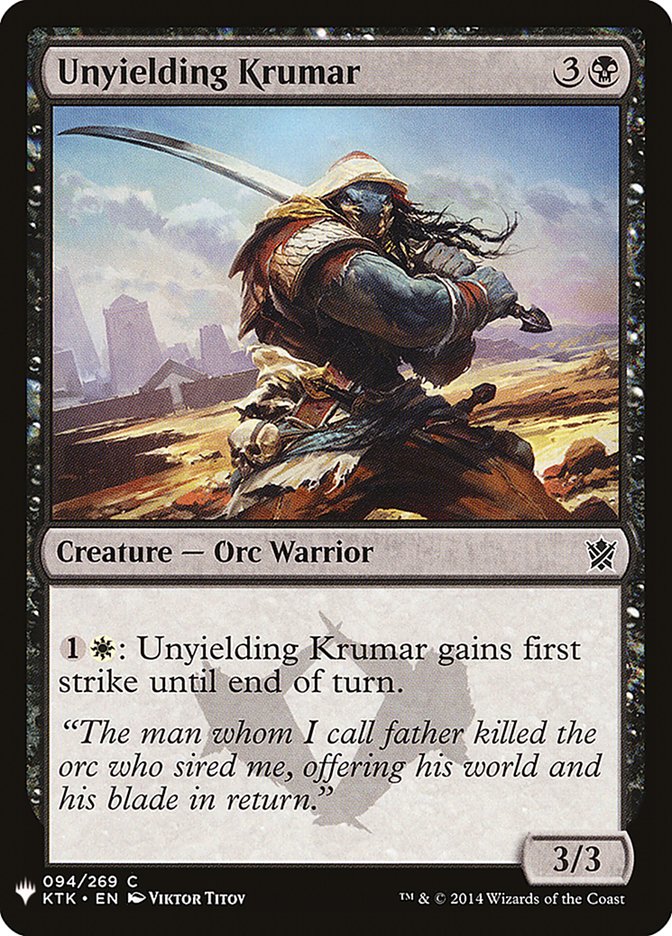 Unyielding Krumar [Mystery Booster] | Tables and Towers