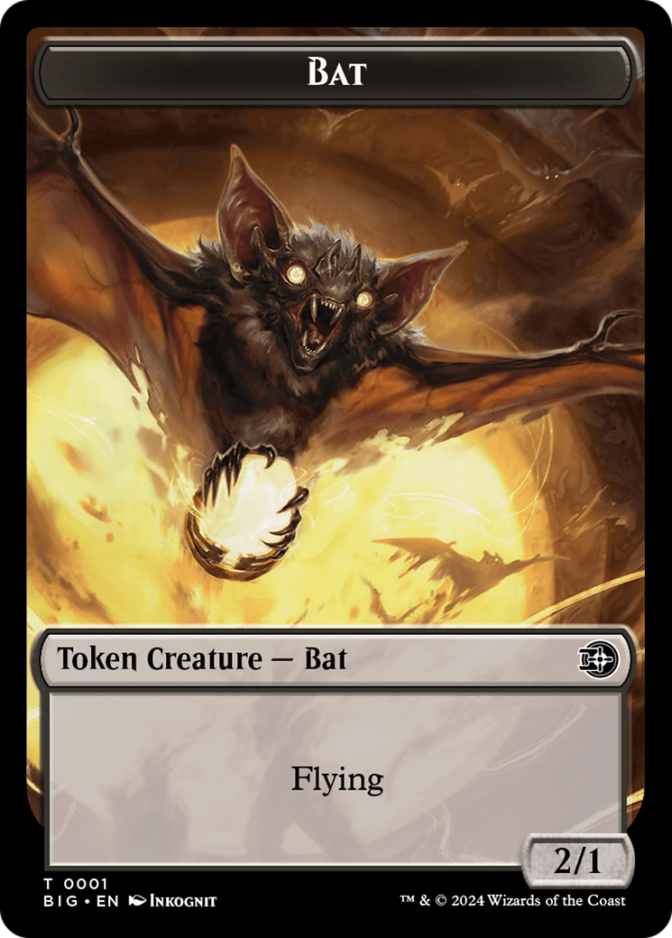 Mercenary // Bat Double-Sided Token [Outlaws of Thunder Junction Tokens] | Tables and Towers