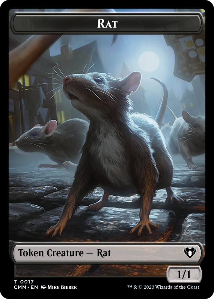 Rat Token [Commander Masters Tokens] | Tables and Towers