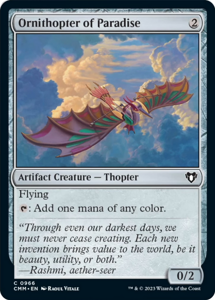 Ornithopter of Paradise [Commander Masters] | Tables and Towers