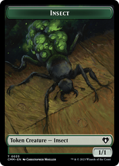 Spirit (0010) // Insect Double-Sided Token [Commander Masters Tokens] | Tables and Towers