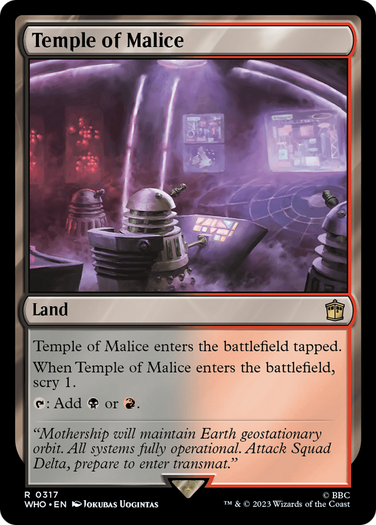 Temple of Malice [Doctor Who] | Tables and Towers