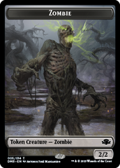 Zombie // Cat (008) Double-Sided Token [Dominaria Remastered Tokens] | Tables and Towers