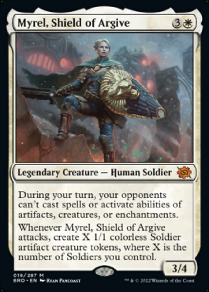 Myrel, Shield of Argive (Promo Pack) [The Brothers' War Promos] | Tables and Towers