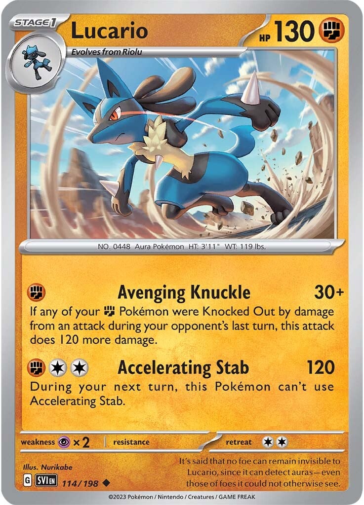 Lucario (114/198) [Scarlet & Violet: Base Set] | Tables and Towers