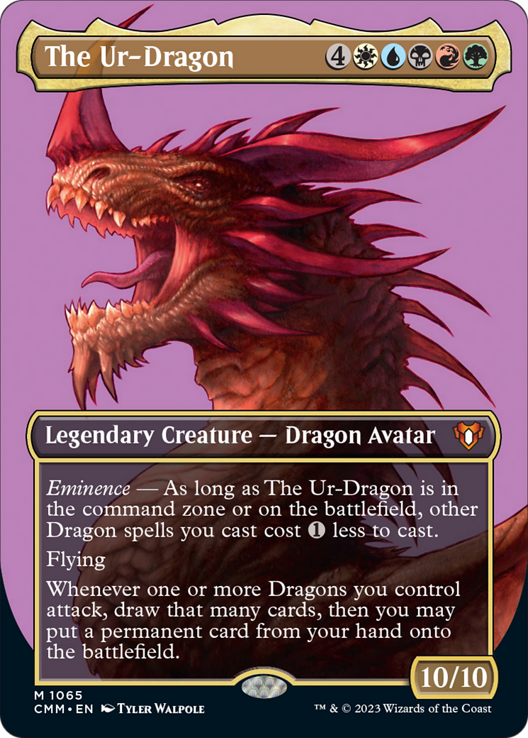 The Ur-Dragon (Borderless Textured Foil Frame Break) [Commander Masters] | Tables and Towers