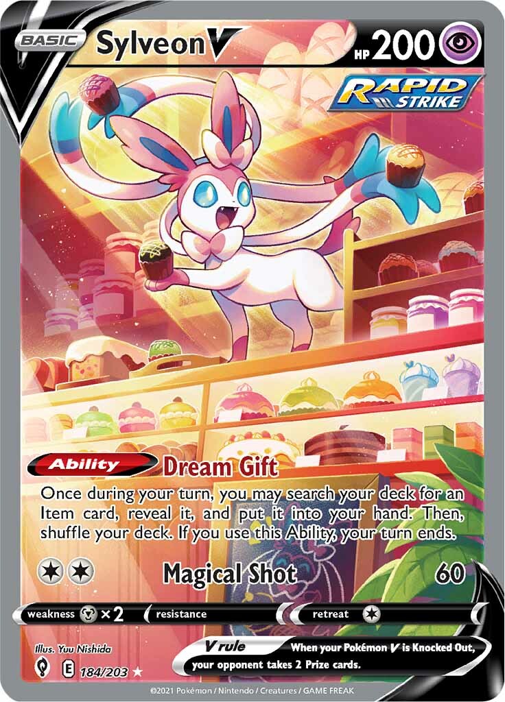 Sylveon V (184/203) [Sword & Shield: Evolving Skies] | Tables and Towers